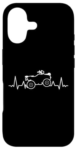 Quad équitation Motard Velcro Couverture pour iPhone 17 Heartbeat Coque Moto