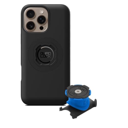 Quad Lock Potence/Guidon Support de Téléphone pour VéloCompatible Avec Coque iPhone 16 Pro Max - Kit Magnétique
