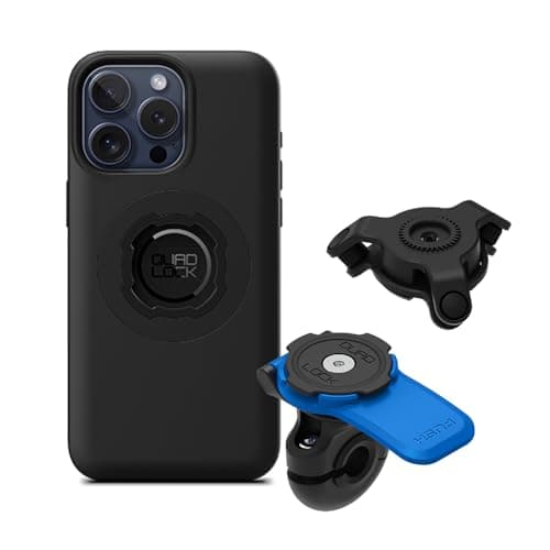 Support Quad Lock pour iPhone 15 Pro Max utilisant l'éch vowel de moto, amortissant les vibrations, coque included Mag