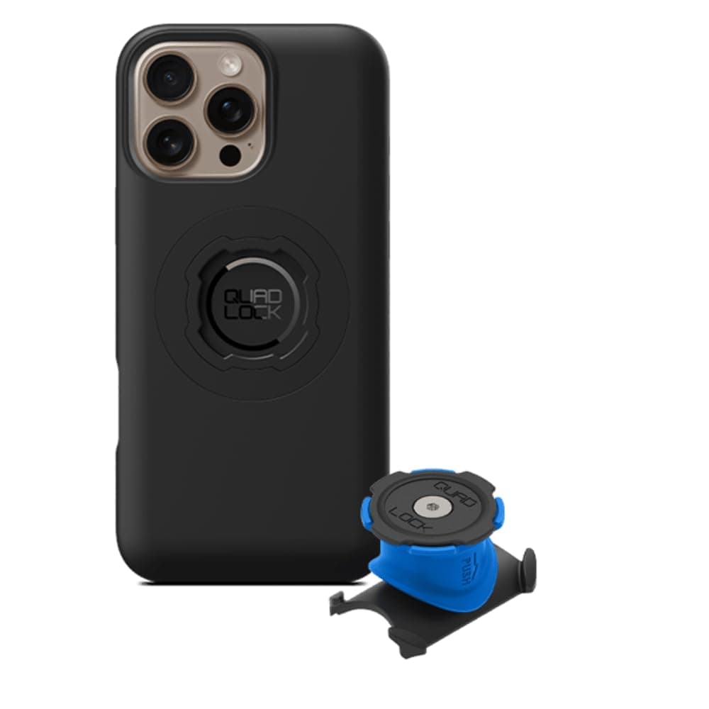 Quad Lock Potence/Guidon Support de Téléphone pour VéloCompatible Avec Coque iPhone 16 Pro Max - Kit Magnétique