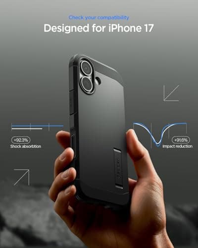 Spigen Coque pour iPhone 17, Tough Armor T MagFit - Robuste et Protection Test Militaire pour Hommes et Femmes - Univers