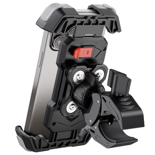 Support Téléphonique Grefay Moto Velo Amorti Double 360° Noir — Gris