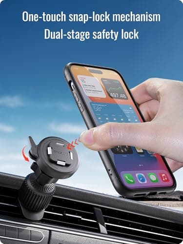 Support de téléphone voiture Grille d'aération métal Clip QuickFix 360 Rotation iPhone Android Tous Smartphones Q4
