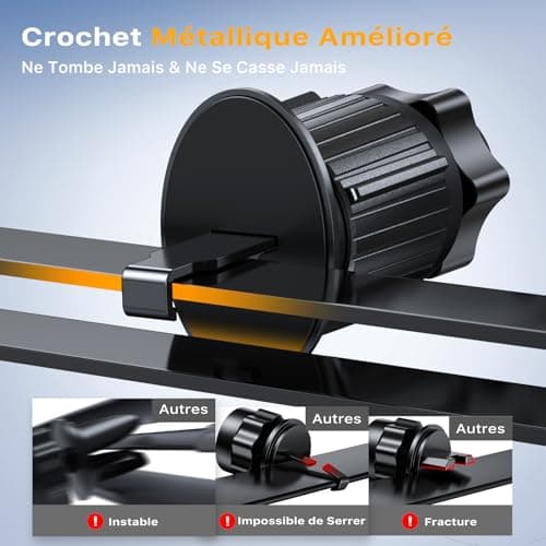 Miracase Auto-Lock Clip Support Téléphone Voiture pour Tous Les Smartphones de |0''-7'' | Porte-TéléphoneMain Libre|Main
