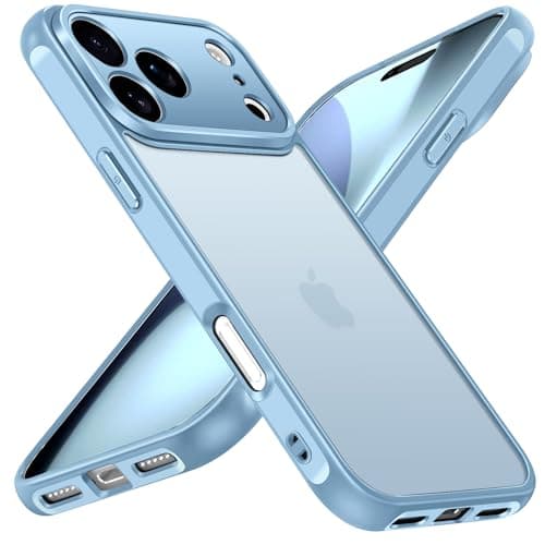 ivoler Coque Magnétique pour iPhone 17, Compatible MagSafe, Protection Antichoc Militaire Étui Dos Transparent Anti-Rayu — Bleu clair