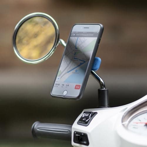 Support Quad Lock pour iPhone 15 Pro Max utilisant l'éch vowel de moto, amortissant les vibrations, coque included Mag