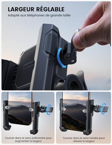 Lamicall Support Téléphone Vélo 360° Rotatif - Compatible iPhone 17/16/15/14/13/12/11 & Huawei, Placement Rapide & Unive