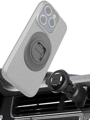 Support de téléphone voiture Grille d'aération métal Clip QuickFix 360 Rotation iPhone Android Tous Smartphones Q4