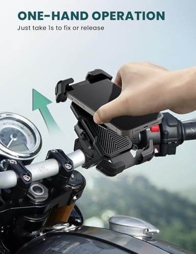 Support Téléphonique Grefay Moto Velo Amorti Double 360° Noir