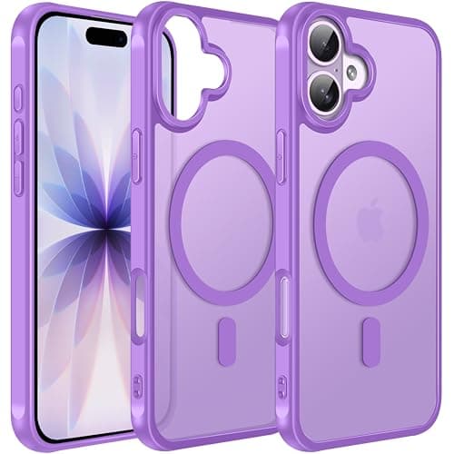 ivoler Coque Magnétique pour iPhone 17, Compatible MagSafe, Protection Antichoc Militaire Étui Dos Transparent Anti-Rayu — Violet Clair