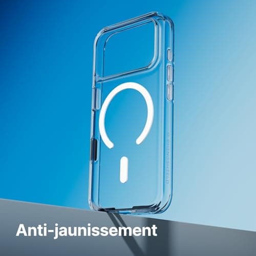 RHINOSHIELD Coque MagSafe iPhone 17 Pro Max | Clair, anti-jaunissement, haute transparence, force magnétique supérieure,