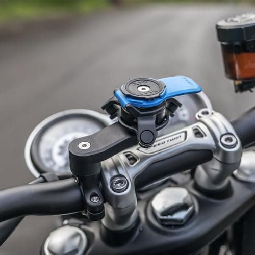 Quad Lock Support Télephone Moto Universel avec Amortisseur de Vibrations pour Guidon – Adaptateur MAG (Compatibilité iP