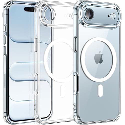 ivoler Coque Magnétique pour iPhone 17, Compatible MagSafe, Protection Antichoc Militaire Étui Dos Transparent Anti-Rayu — Transparente