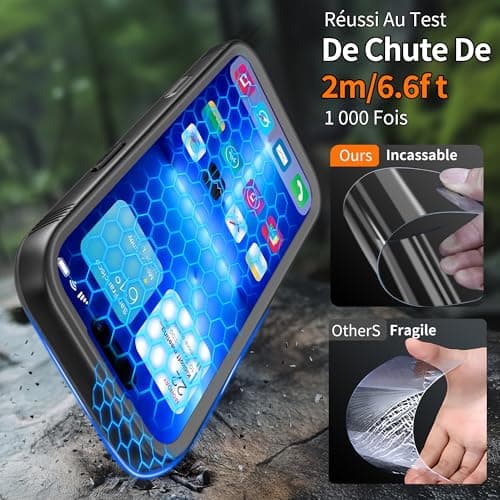 Cozycase Coque Top Antichoc IP68 Etanche pour iPhone 17 Pro Max Militaire Waterproof Rigide Protection Ecran Incassable