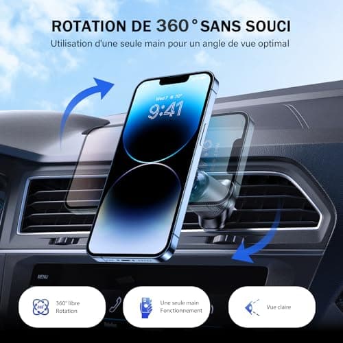 Miracase Support Téléphone Voiture Magnetique 2025 Amélioré [Aimants Ultra Puissante] pour Adultes Élégants sur Route et