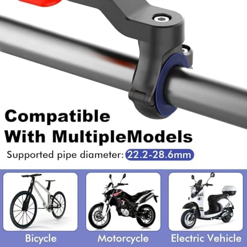 Support Téléphone Scooter Rotatif Amortissant : compatible Smartphones, pour Vélo, Trottinette, Quad - Rotatif 360°