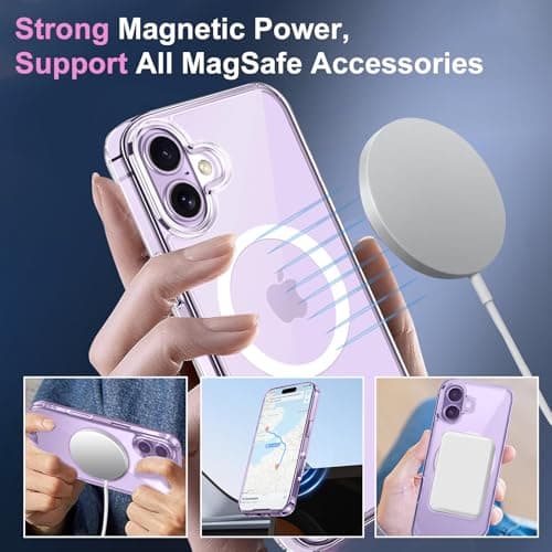 Cyoa Coque Magnétique iPhone 17 Protection Écran Verre Trempé + Caméras Anti-Rayures Etui TPUTransparent