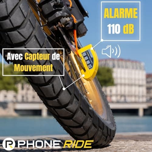 Antivol Motoavec Alarme Puissante 110dB | Jaune Haute Sécurité