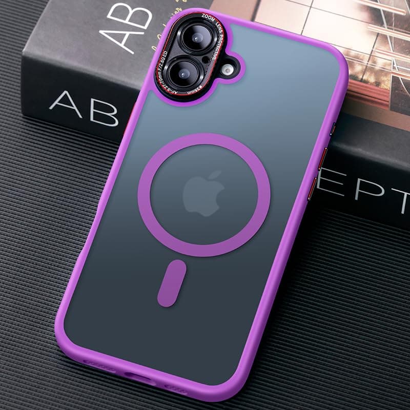 Coque JUESHITUO iPhone 17 Pro Max MagSafe Orange - Protection Lentille, Antichoc, Antipoussière — Pink