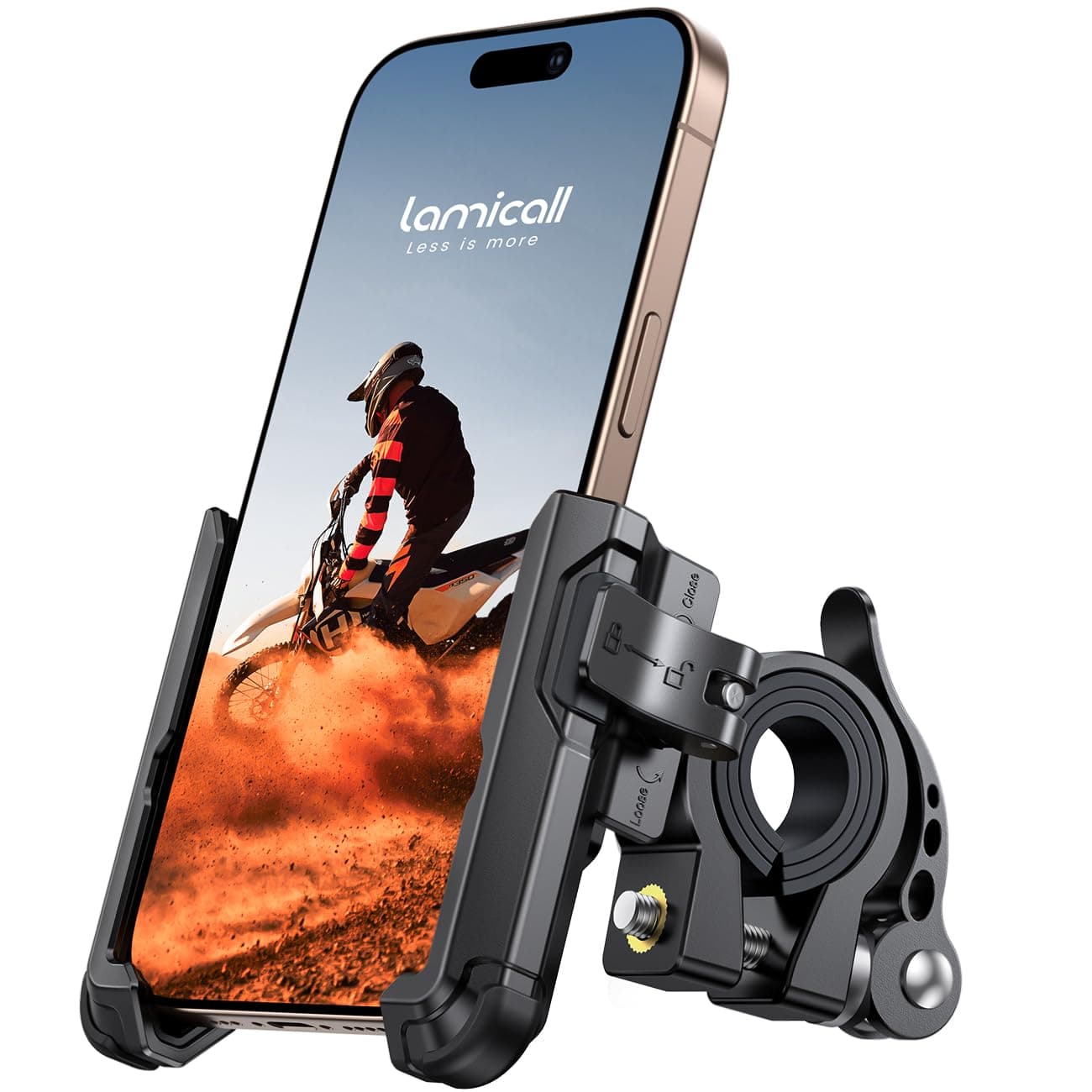 Lamicall Support Téléphone Vélo 360° Rotatif - Compatible iPhone 17/16/15/14/13/12/11 & Huawei, Placement Rapide & Unive