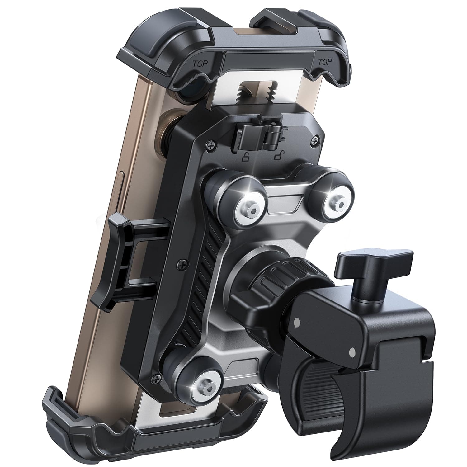 <think>
Okay, the user wants me to optimize a product title for a Moto phone holder. Let me start by understanding the r