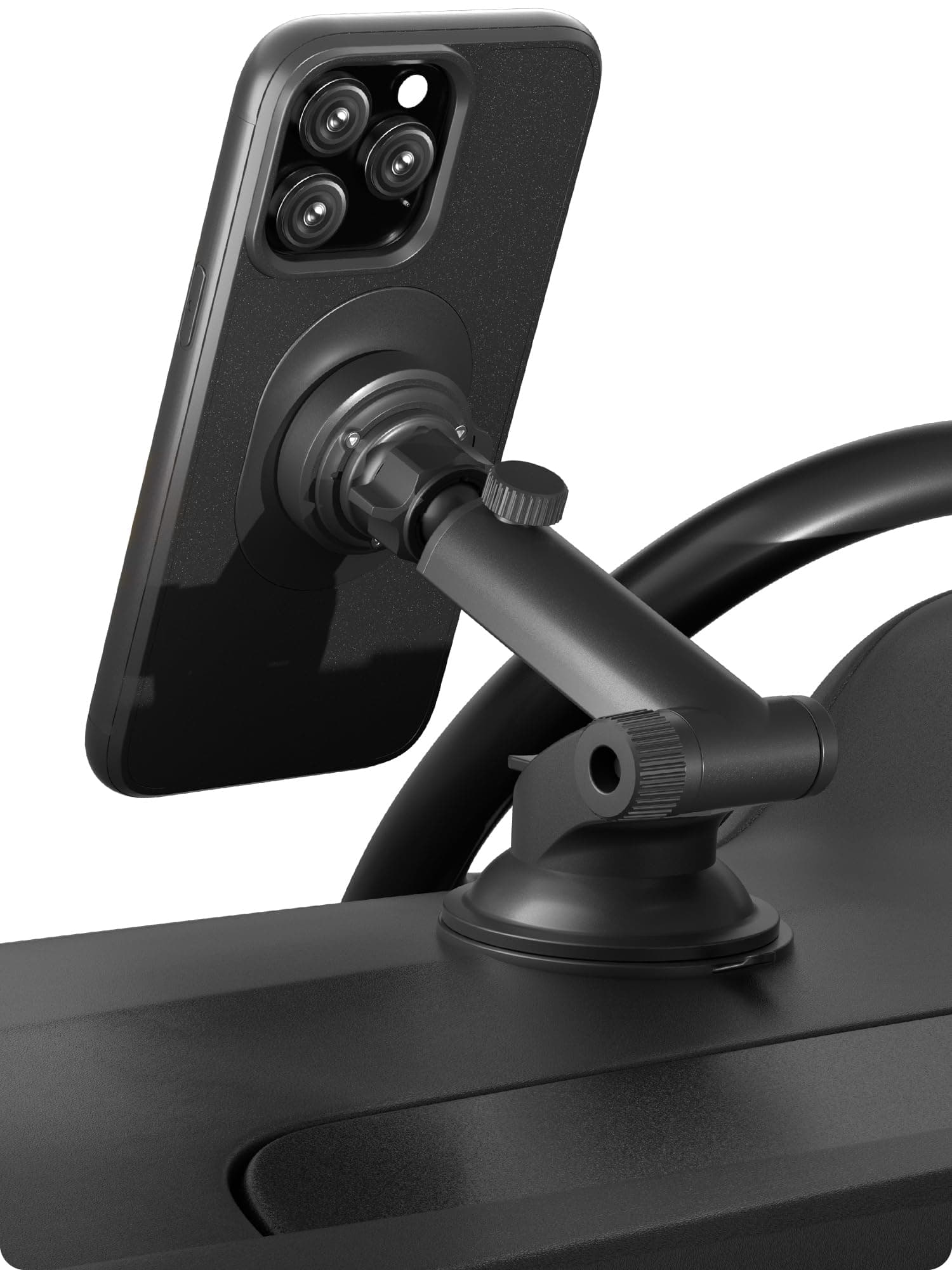 sincetop Voiture Téléphone Support 3-en-1 - Pare-Brise, Tableau de Bord et Bureau – Angle Réglable 360° – Fixation Rapid