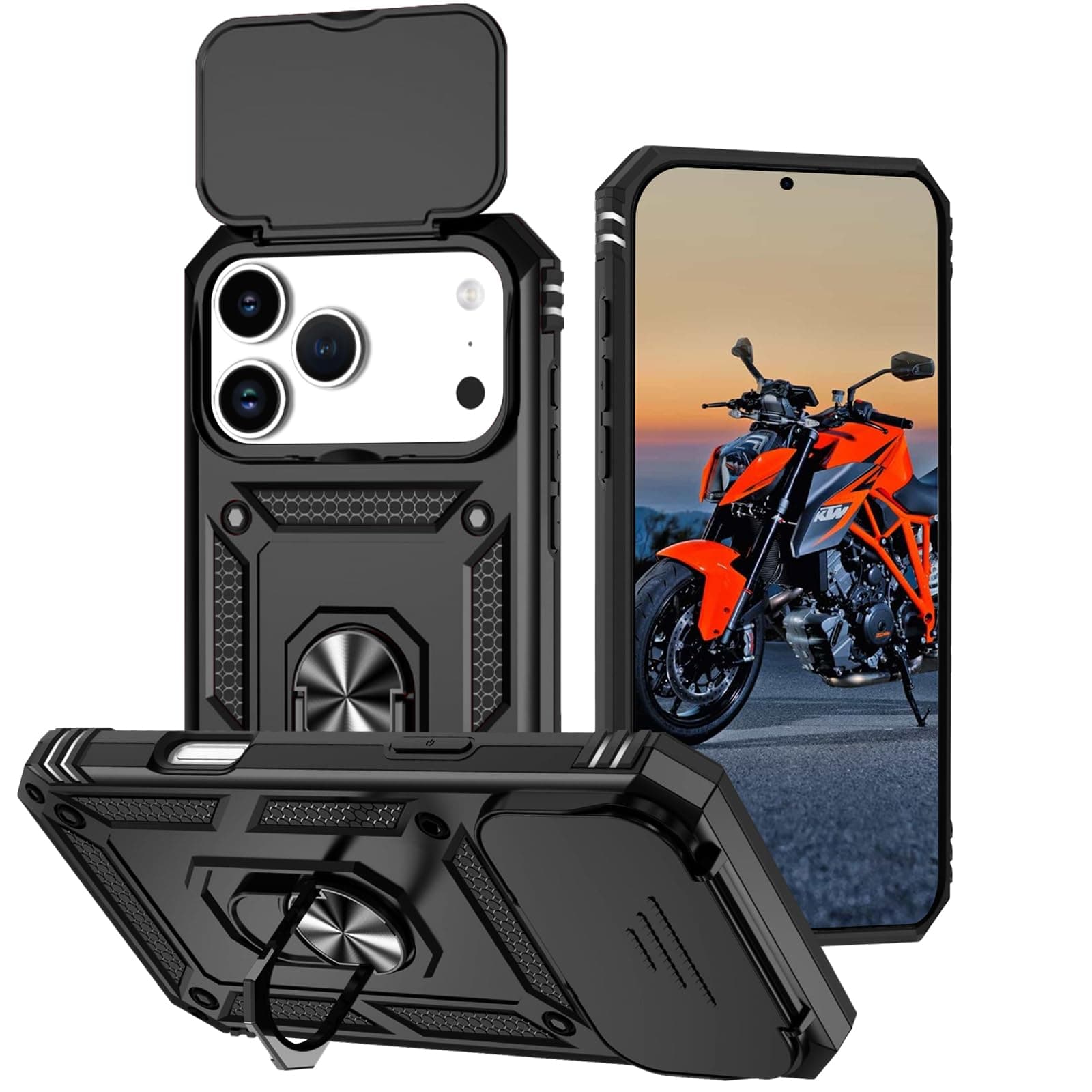 Coque WeiCase pour iPhone 17 Pro Max, Armure Rigide Antichoc, Noir