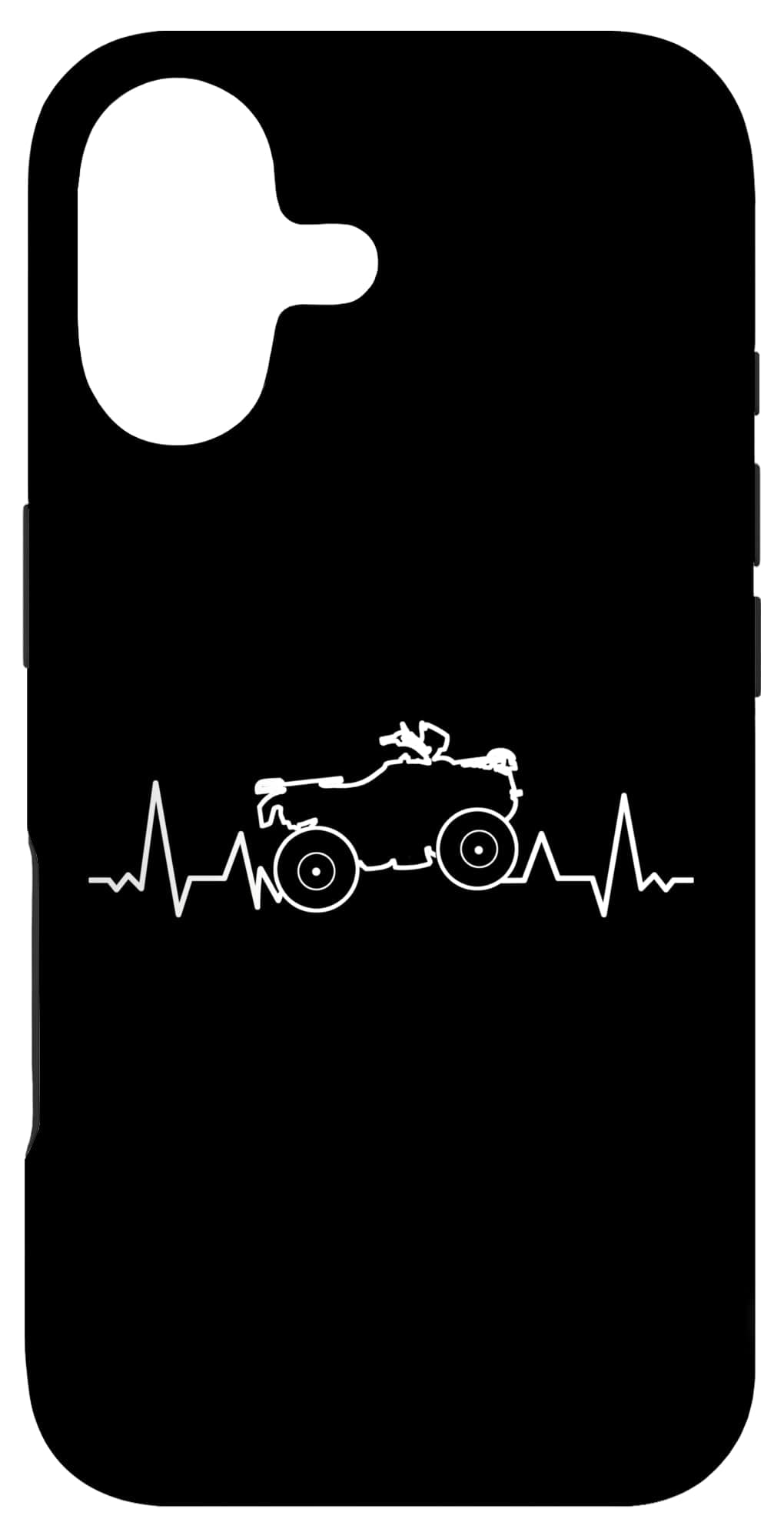 Quad équitation Motard Velcro Couverture pour iPhone 17 Heartbeat Coque Moto